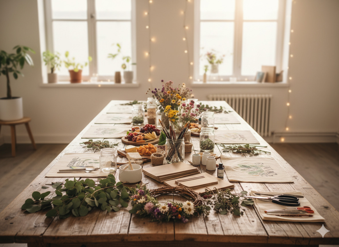 Private craft party setup